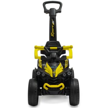 Baby Mix Detská odrážadlo s vodiacou tyčou MegaPrime EVA, žltá