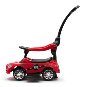 Baby Mix Detská odrážadlo so zvukom a vodiacoutyčou Racer, červená