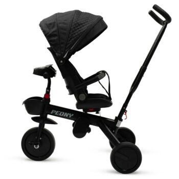 Baby Mix Detská trojkolka Peony EVA, čierna