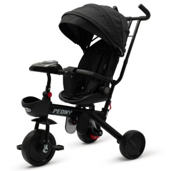 Baby Mix Detská trojkolka Peony EVA, čierna