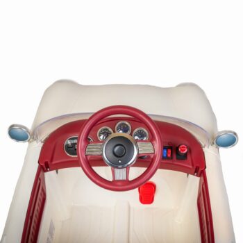 Baby Mix Detské elektrické autíčko Retro Pearl, biela