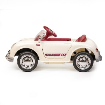 Baby Mix Detské elektrické autíčko Retro Pearl, biela