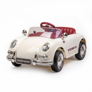 Baby Mix Detské elektrické autíčko Retro Pearl, biela