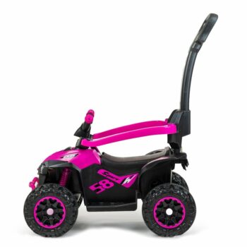 Baby Mix Detské odrážadlo Mega s vodiacou tyčou, ružová