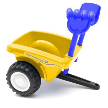 Baby Mix Detské odrážadlo traktor s vlečkou anáradím New Holland, žltá