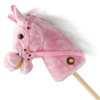Baby Mix Hobby Horse so zvukom a kolieskami Rosieružová, 95 x 23 x 23 cm