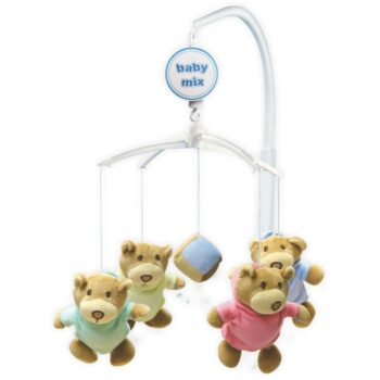Baby Mix Kolotoč nad postýlku Medvídci a kostka ,pr. 36 cm