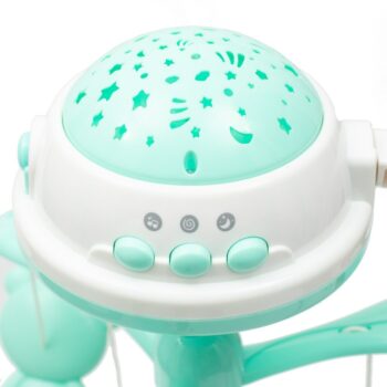 Baby Mix Kolotoč nad postýlku se světelnýmprojektorem, zelená