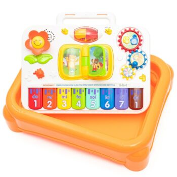 Baby Mix Multifunkčný hudobný vzdelávací stolík3v1, žltý