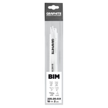 Bajonetové pílové listy 225 x 20 x 0,9 mm, 18TPI, sada 2 ks 57H953 GRAPHITE