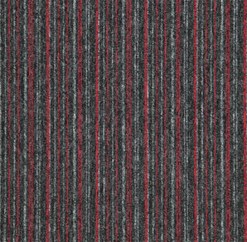 Balta, Kobercový štvorec Sonar Lines 4520 červenočierny 50 x 50 cm, chodba / predsieň