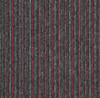 Balta, Kobercový štvorec Sonar Lines 4520 červenočierny 50 x 50 cm, chodba / predsieň
