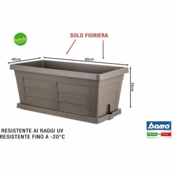 Bama Záhradný veľkoobjemový truhlík Legno cappuccino, 80 x 40 x 35 cm, 80 cm