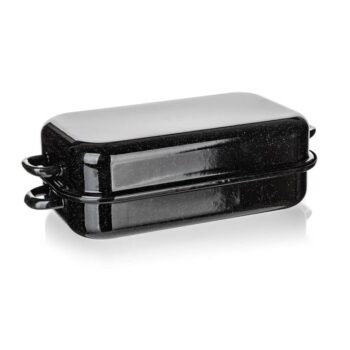 Banquet 2-dielny hranatý smaltovaný pekáč CULINARIA Black, 35 cm