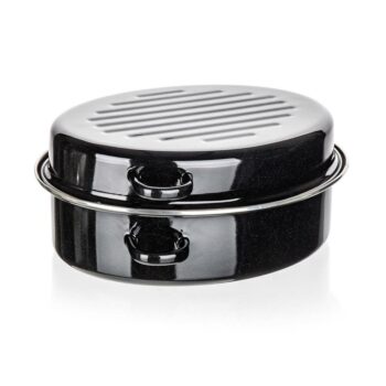 Banquet 2-dielny oválny smaltovaný pekáč CULINARIA Black, 38 cm