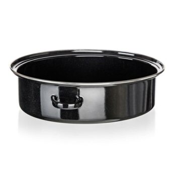 Banquet 2-dielny oválny smaltovaný pekáč CULINARIA Black, 38 cm