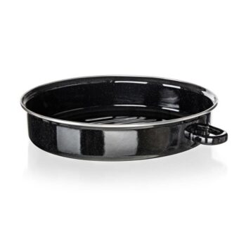 Banquet 2-dielny oválny smaltovaný pekáč CULINARIA Black, 38 cm