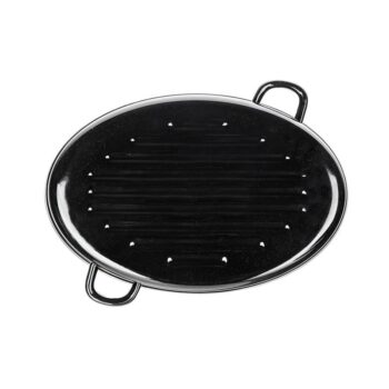 Banquet 2-dielny oválny smaltovaný pekáč CULINARIA Black, 38 cm