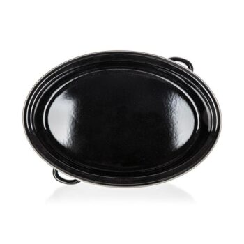 Banquet 2-dielny oválny smaltovaný pekáč CULINARIA Black, 38 cm