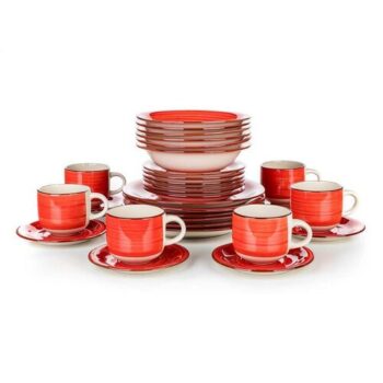 Banquet 30-dielna jedálenská súprava Spiral ​Red