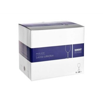Banquet 6-dielna sada pohárov na biele víno LEONA, 340 ml