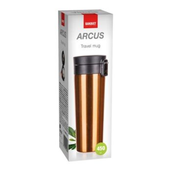 Banquet Hrnček cestovný dvojstenný ARCUS 450 ml​, medená