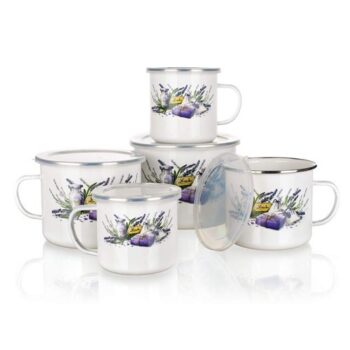 Banquet Lavender Smaltovaný hrnček 500 ml