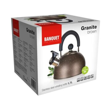Banquet Nehrdzavejúca kanvice GRANITE Brown, 1,7 l, hnedá