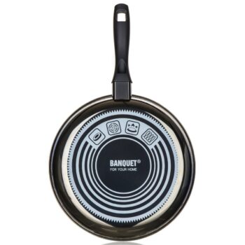 Banquet Panvica smaltovaná METALLIC Black 28 cm, s nepriľnavým povrchom, 28 cm