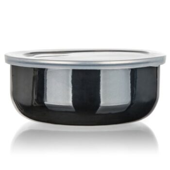 Banquet Súprava smaltovaných misiek METALLIC Black, 8 ks