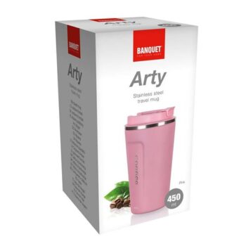 Banquet Termohrnček cestovný ARTY 450 ml, ružová