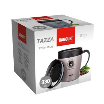 Banquet Termohrnček cestovný TAZZA 330 ml, Latte