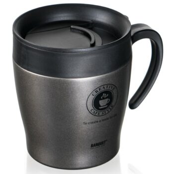 Banquet Termohrnček cestovný TAZZA 330 ml, antracit