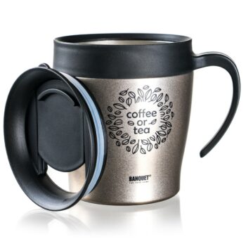 Banquet Termohrnček cestovný TAZZA 330 ml, béžová