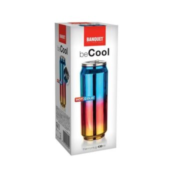 Banquet Termoska BE COOL 430 ml, modro-červeno-zlatá
