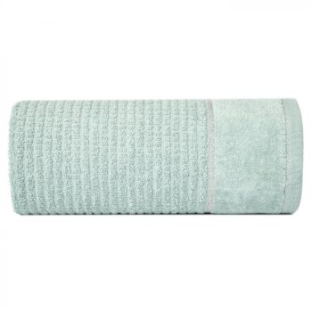Bavlnená osuška GLORY v mentolovej farbe s velúrovým okrajom prešitá lesklou niťou Šírka: 70 cm | Dĺžka: 140 cm