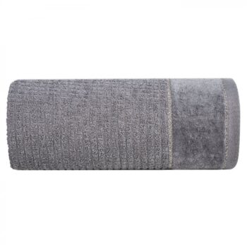 Bavlnená osuška GLORY v tmavo sivej farbe s velúrovým okrajom prešitá lesklou niťou Breite: 50 cm | Länge: 90 cm