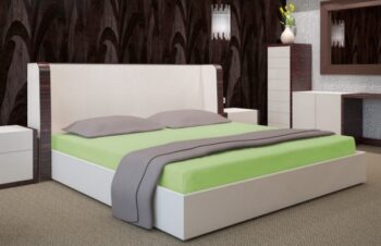 Bavlnená zelená plachta na posteľ Šírka: 140 cm | Dĺžka: 200 cm