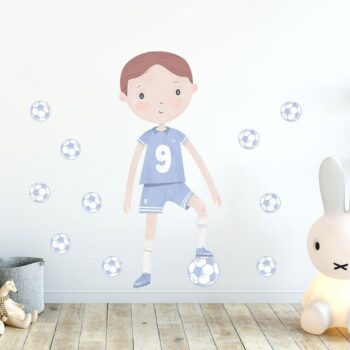 Bayo Samolepka na stenu Futbalista, modrá