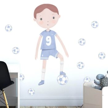 Bayo Samolepka na stenu Futbalista, modrá