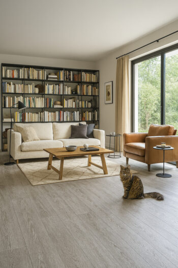 Beauflor, PVC podlaha - lino Ambient Havanna Oak 991M, na mieru, šíře 3m,4m, šedá, bez podkladu, chodba / predsieň