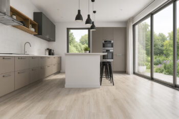 Beauflor, PVC podlaha - lino Quintex Gambela Oak 110L, na mieru, šíře 4m,5m, šedá, filc, chodba / predsieň