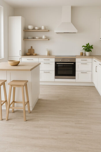 Beauflor, PVC podlaha - lino Texalino Supreme 991 L Pristine Oak - dub, na mieru, šíře 2m,3m,4m,5m, biela, filc, chodba / predsieň