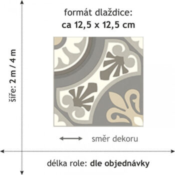Beaulieu International Group, PVC podlaha - lino Domo 2162, na mieru, šíře 2m,4m, šedá, bez podkladu, kuchyňa