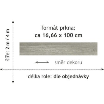Beaulieu International Group, PVC podlaha - lino Master X 2962, na mieru, šíře 2m, šedá, pvc, chodba / predsieň