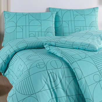 BedTex Bavlnené obliečky Geo Aquatic Awe, 140 x 200 cm, 70 x 90 cm, 140 x 200 cm, 70 x 90 cm