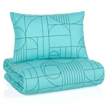 BedTex Bavlnené obliečky Geo Aquatic Awe, 140 x 220 cm, 70 x 90 cm, 140 x 220 cm, 70 x 90 cm