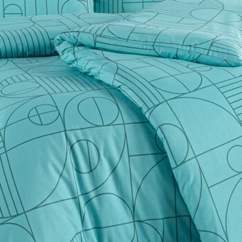 BedTex Bavlnené obliečky Geo Aquatic Awe, 220 x 200 cm, 2 ks 70 x 90 cm, 220 x 200 cm, 2 ks 70 x 90 cm