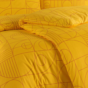 BedTex Bavlnené obliečky Geo Ray Flower, 140 x 200 cm, 70 x 90 cm, 140 x 200 cm, 70 x 90 cm