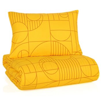 BedTex Bavlnené obliečky Geo Ray Flower, 140 x 200 cm, 70 x 90 cm, 140 x 200 cm, 70 x 90 cm
